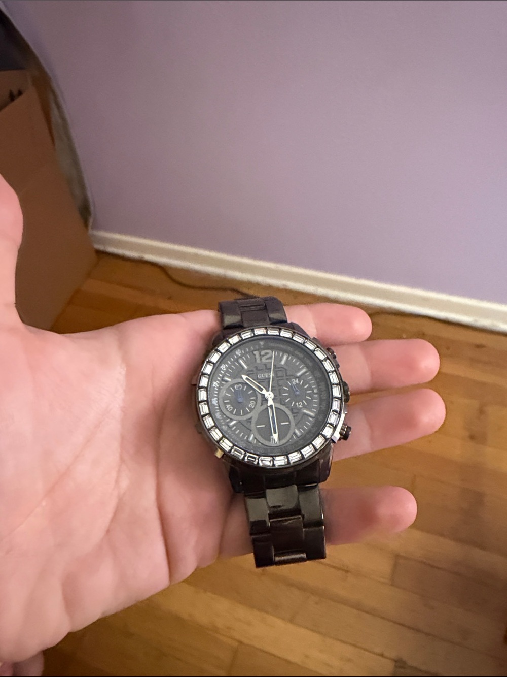 Guess Black Chronograph Bracelet Watch
